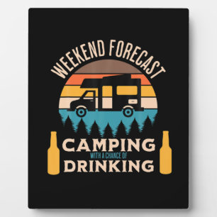 Plaque Photo Camping Bière Avec Bière Anniversaire