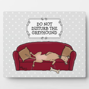 Plaque Photo Canapé Greyhound (fawn) Chien Lazy Dormir Drôle