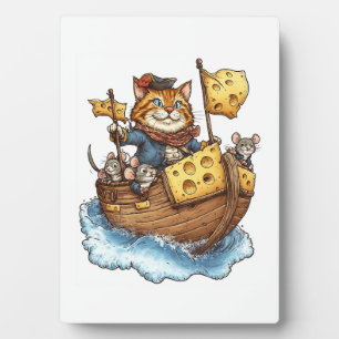 Plaque Photo Capitaine Meowbeard � Graphique de chat pirate drô