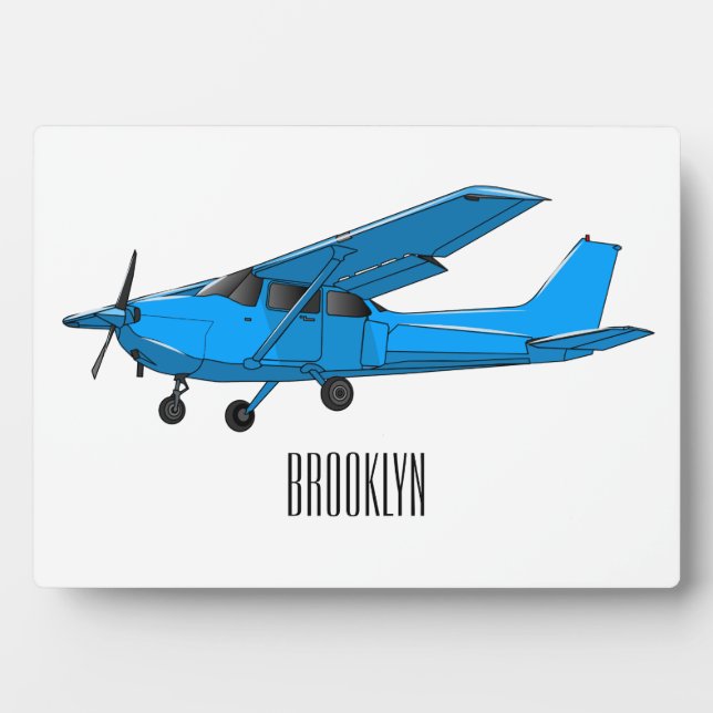 Plaque Photo Caricature d'avion à voilure fixe (Devant)