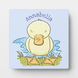 Plaque Photo Caricature jaune mignon pour canard bébé