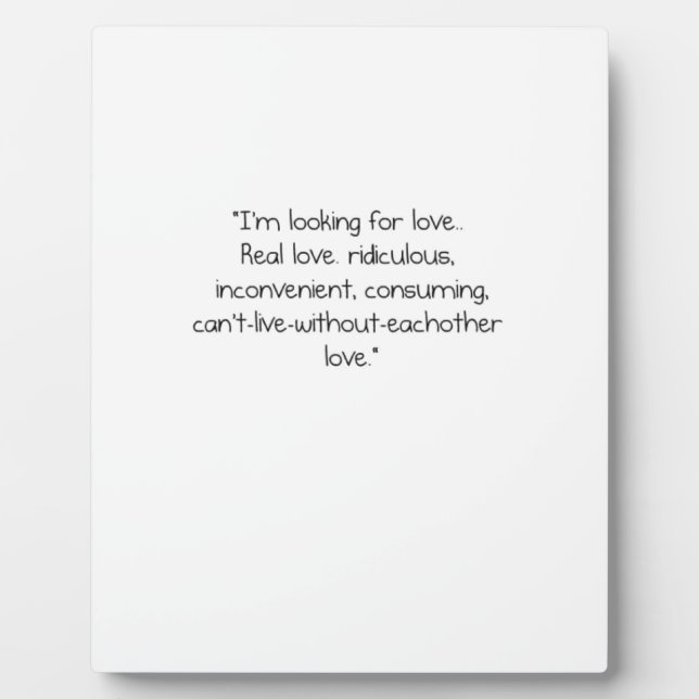 Plaque Photo Carrie Bradshaw : "Je cherche l'amour" (Devant)