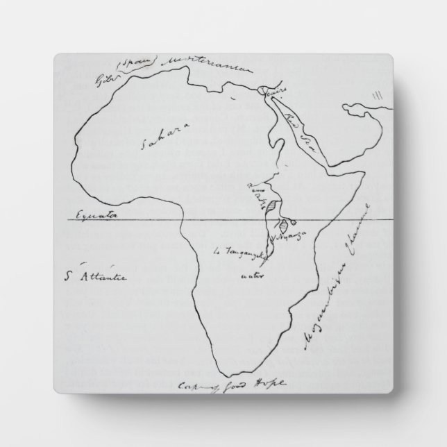 Plaque Photo Carte de l'Afrique (Devant)