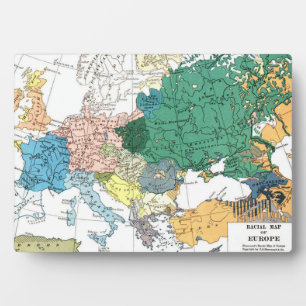 Plaque Photo Carte raciale de l'Europe
