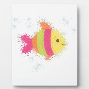 Plaque Photo Carton de poisson mignon
