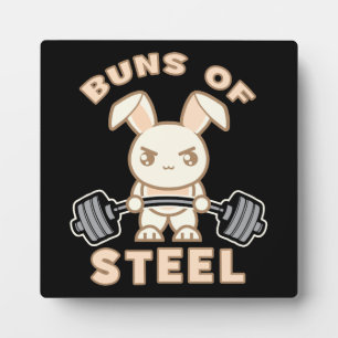 Plaque Photo Cartoon De Lapin D'Entraînement - Buns D'Acier - G