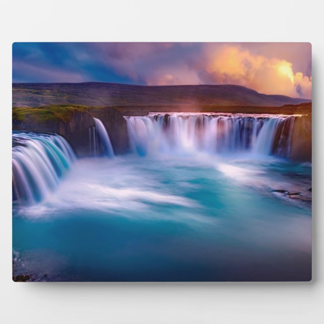 Plaque Photo Cascade de Goðafoss Islande (Devant)