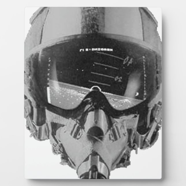 Plaque Photo Casque de pilote de chasse et altimètre (Devant)