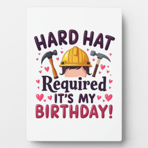 Plaque Photo Casquette dur requis C'est mon anniversaire c