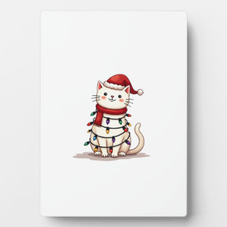 Plaque Photo Cat Christmas Tree Christmas (1)