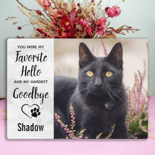 Plaque Photo Cat Memorial Pet Perte