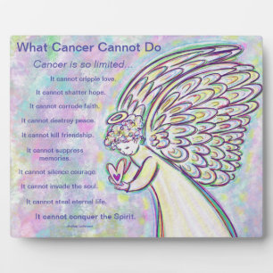 Plaque Photo Ce que le cancer ne peut pas faire Poem Angel Art 