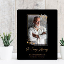 Cérémonie funèbre Faux Rameaux Dorés Photo Souveni