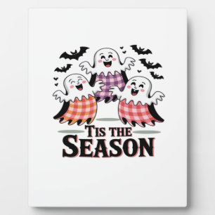 Plaque Photo C'est la saison à carreaux Halloween
