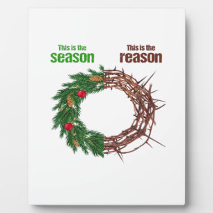 Plaque Photo C'est la saison, c'est Noël chrétien