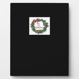 Plaque Photo C'est la saison Couronne de Noël