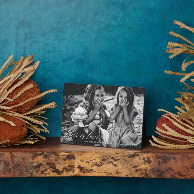 Plaque Photo C'est l'amour Simple Script Photo Valentines (Côté)