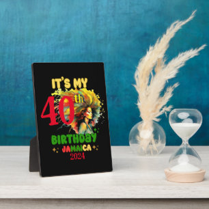 Plaque Photo C'est mon Anniversaire Jamaïque Girl Party Vacatio