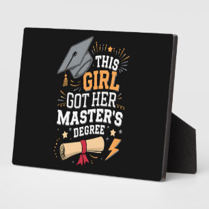 Plaque Photo Cette fille a obtenu son diplôme de master