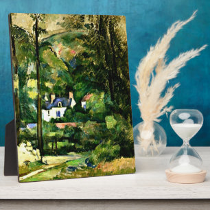 Plaque Photo Cezanne - Maisons dans la verdure-1881