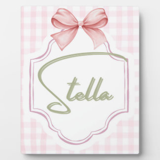Plaque Photo Chambre de bébé fille personnalisée Stella Arc et 