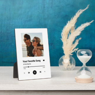 Plaque Photo Chanson personnalisée, chanson favorite, une photo