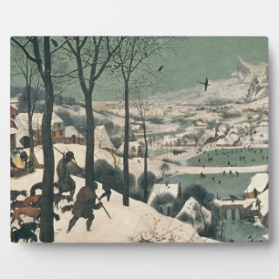 Plaque Photo Chasseurs dans la neige - Janvier 1565