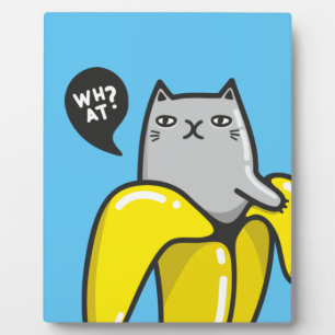 Plaque Photo Chat en banane