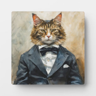Plaque Photo Chat en costume