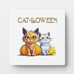 Plaque Photo Chat Halloween