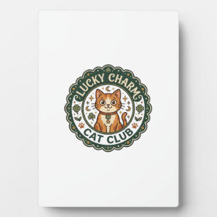 Plaque Photo Chat porte-bonheur POD Art Vector - Chat porte-bon