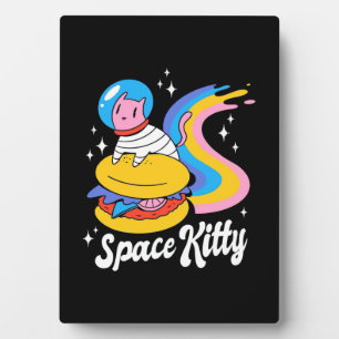 Plaque Photo Chat spatial astronaute