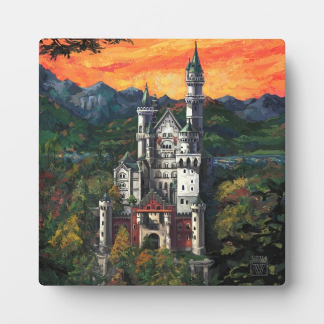 Plaque Photo Château Schloss Neuschwanstein (Devant)