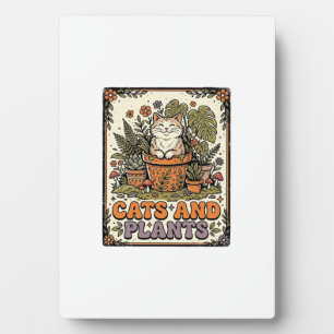 Plaque Photo Chats Et Plantes Chat Plantes Cottagecore Vintage
