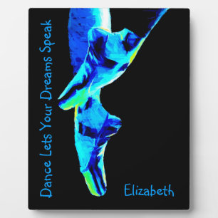 Plaque Photo Chaussons de pointe de ballet bleu personnalisés