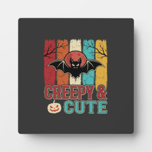 Plaque Photo Chauve-souris Halloween Mignonne et Flippante Grap