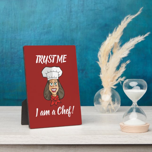 Plaque Photo Chef femme (Côté)