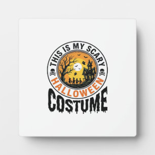 Plaque Photo Chemise de costume d'Halloween effrayant avec grav