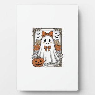 Plaque Photo Chemise de fantôme Halloween mignonne avec gravure
