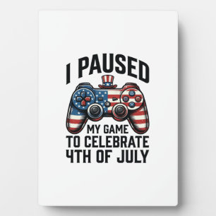 Plaque Photo Chemise de jeu vidéo patriotique pour joueur du 4