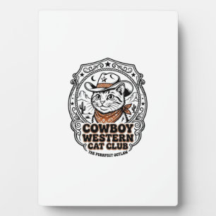 Plaque Photo Chemise de l'amant de chat occidental Cowboy - Nou
