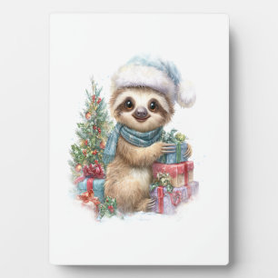 Plaque Photo Chemise de paresseux safari Noël Père Noël