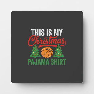 Plaque Photo Chemise de pyjama de Noël de basketball