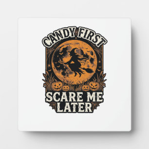 Plaque Photo Chemise de sorcière d'Halloween Bonbons Épouvantab