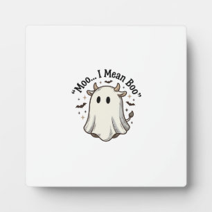 Plaque Photo Chemise fantôme de vache mignonne Halloween Meugle