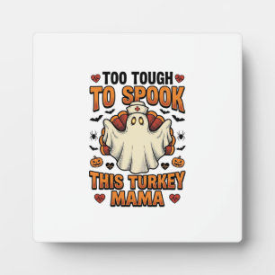 Plaque Photo Chemise Halloween de maman dinde avec fantôme d'in