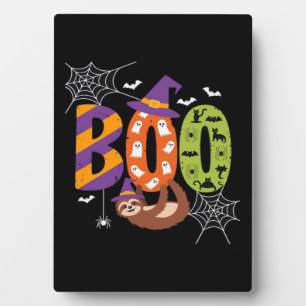 Plaque Photo Chemise T Essentielle Halloween Sloth Boo Lazy