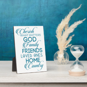Plaque Photo Chercher ce qui compte Turquoise