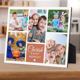 Plaque Photo Chercher chaque instant Terracotta 5 Photo Collage