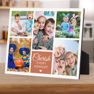 Plaque Photo Chercher chaque instant Terracotta 5 Photo Collage